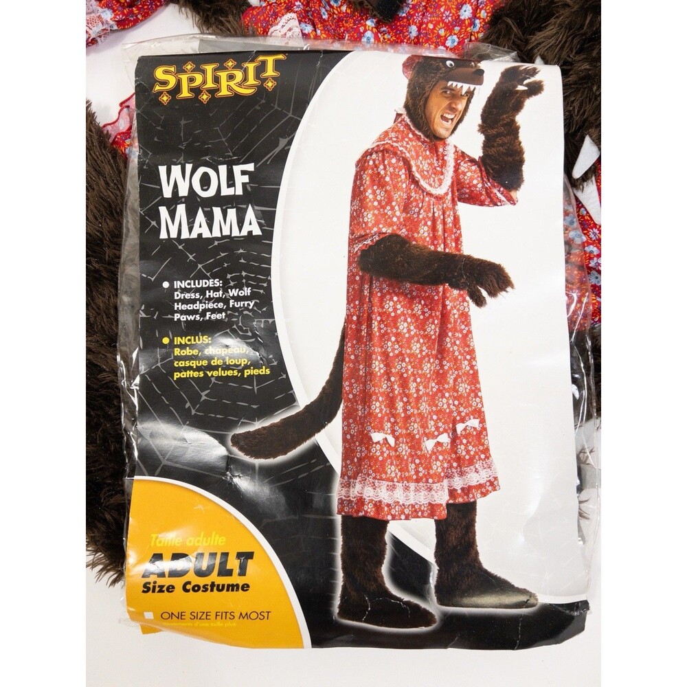 Spirit Halloween Adult One Size Wolf Mama Costume, Big Bad Wolf!